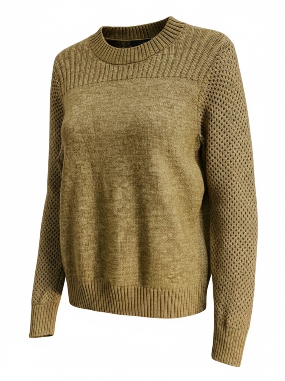 Brown Crewneck Knit Sweater